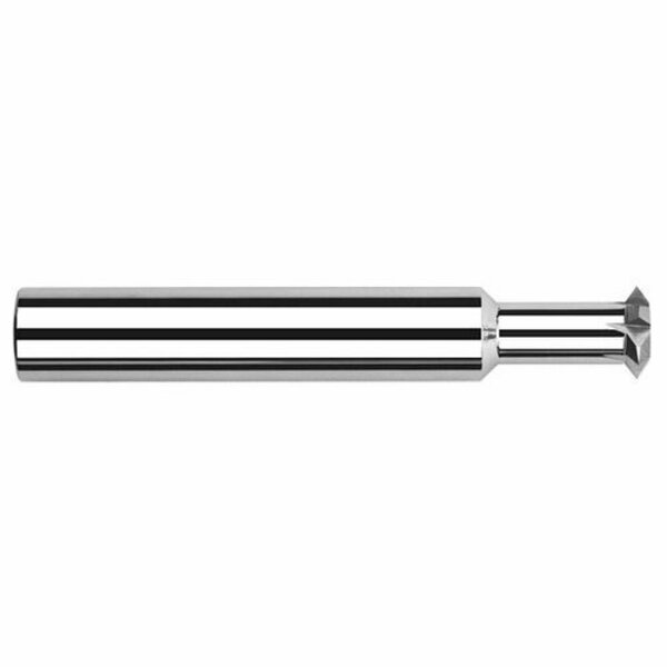 Harvey Tool 3mm Cutter dia. x 0.0590 in. Width x 0.4380 in. Neck Carbide Double Angle Shank Cutter, 2 Flutes 82213M